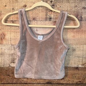 Suzette Velvet Cropped Tank Top